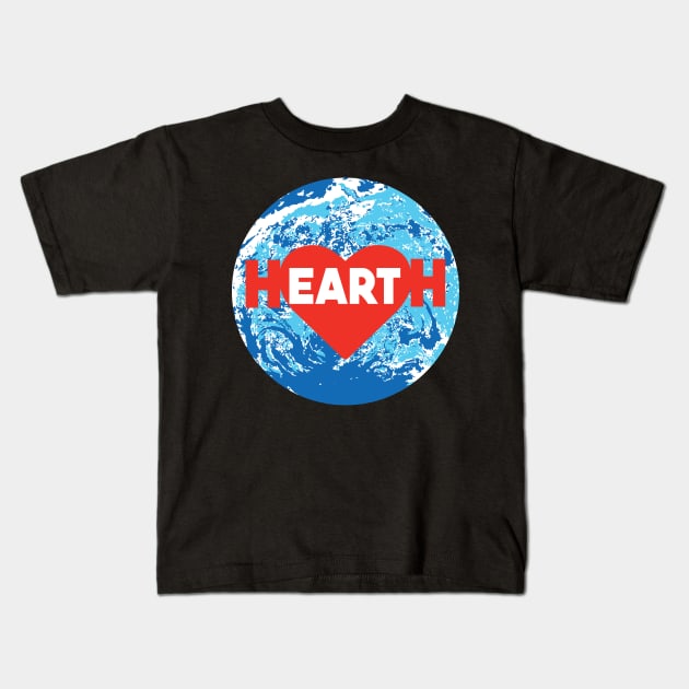 HeartH - I Love The Planet Kids T-Shirt by jazzworldquest